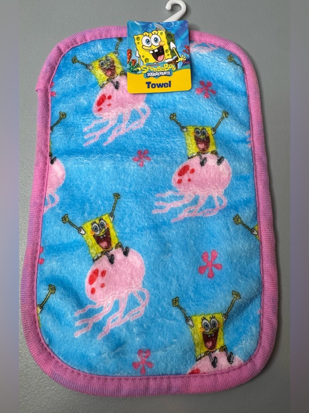 SpongeBob SquarePants Yellow, Pink & Blue Kids Beach makeup remover Towel soft